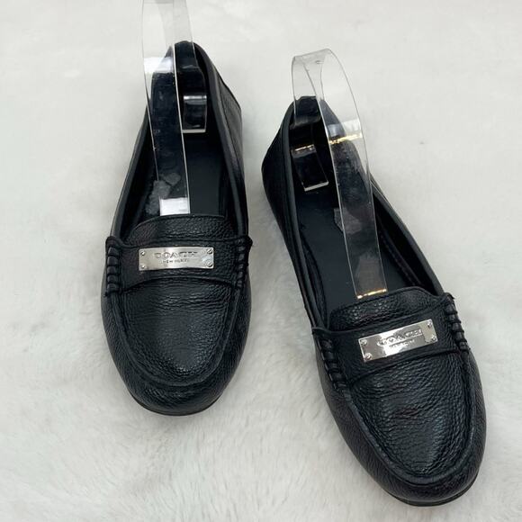 Coach Womens Fredrica Leather Loafer Shoes Slip On Black 6.5 - Picture 2 of 11